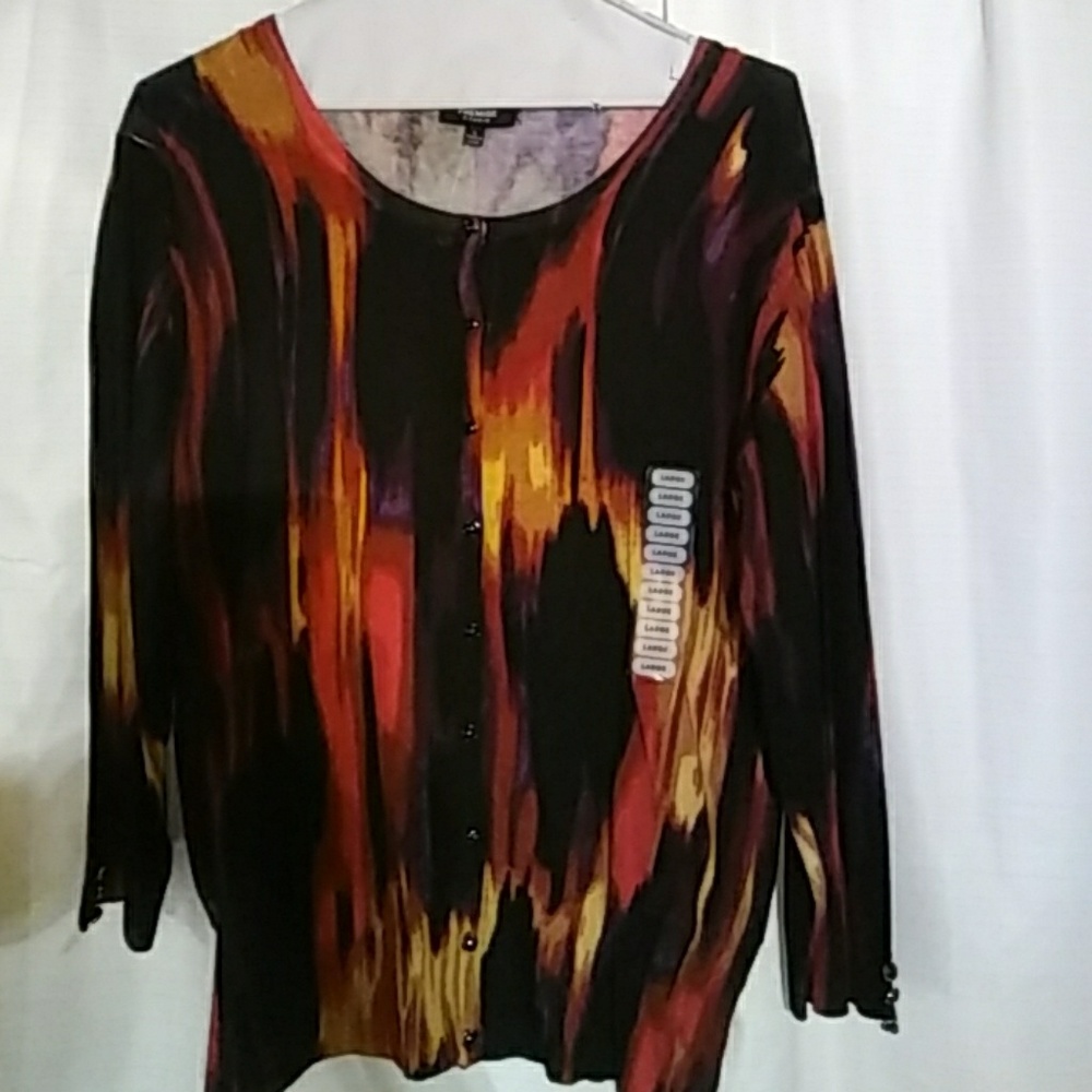 Ladies size L colorful sweater